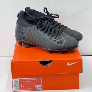 Nike Jr Superfly 10 Club FG/MG Black Deep Jungle Soccer Cleats FQ8318-002 1Y